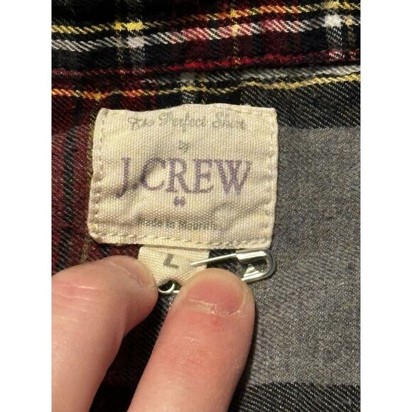 J. Crew Long Sleeve Plaid Shirt Size L - Picture 3 of 4
